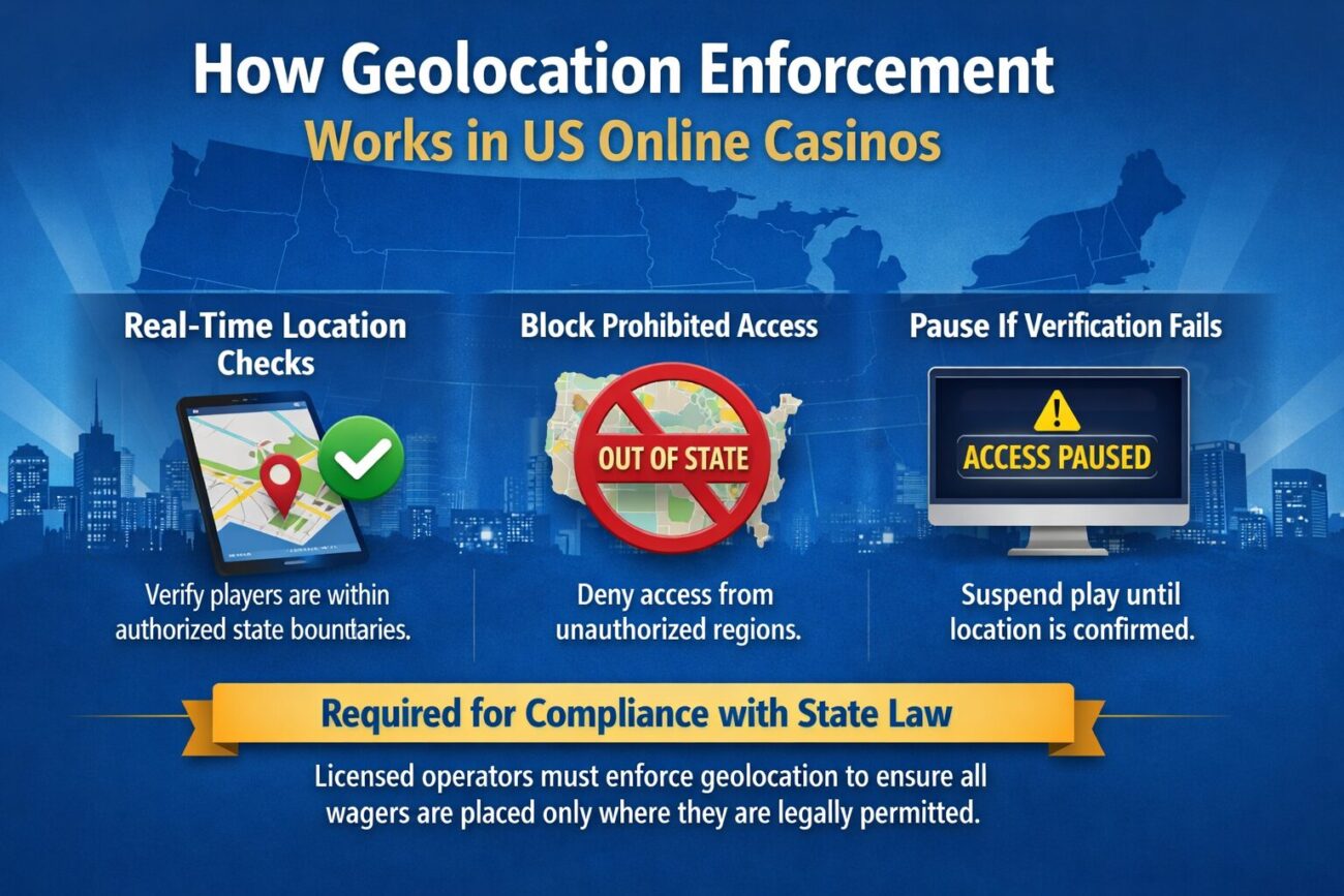 Geolocation verification at US online casinos